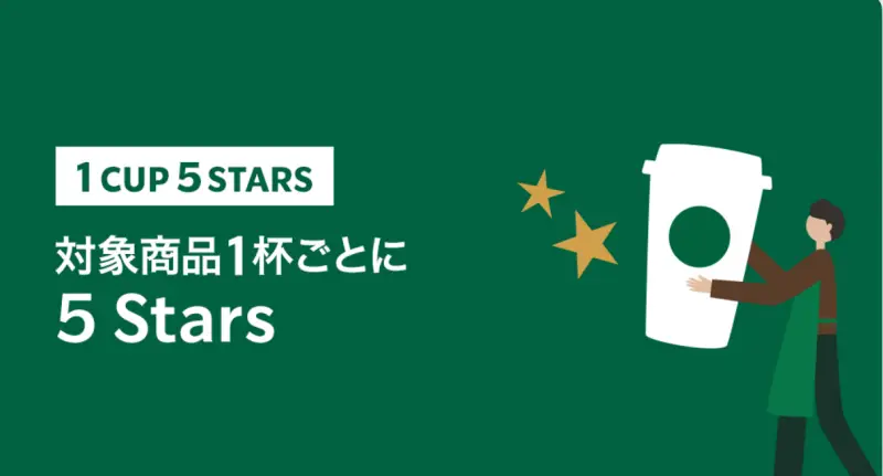 スタバ・ボーナスキャンペーン1CUP 5STARS10月開催